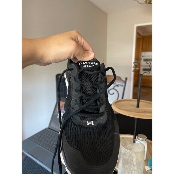 Men's Under Armour Charged Assert 8 Running Sneaker Black/White 8.5 - Picture 6 of 7